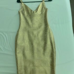 Gold bandage dress size S